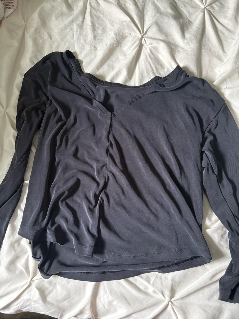 lululemon athletica Black Long-Sleeve V-Neck Tee